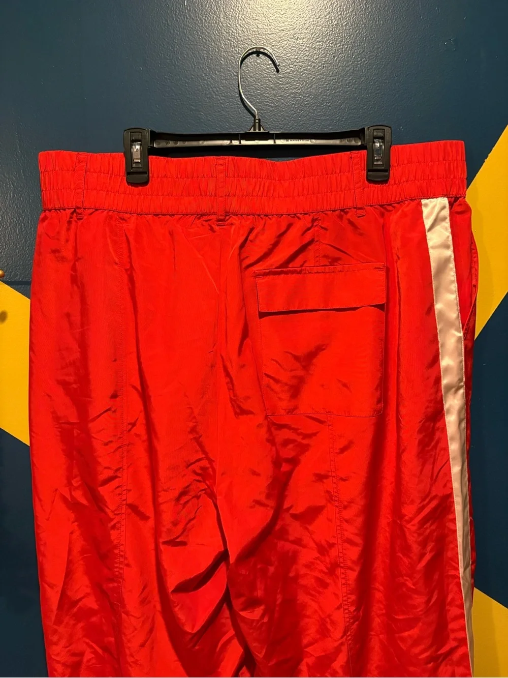 Future Collective Red & White Stipe Jogger Windbreaker Pants NWOT - Picture 5 of 9